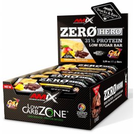 AMIX Low-Carb ZeroHero® Protein Bar 20x65g, Tropical Mango sportinė mityba