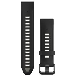 GARMIN QuickFit Band 20mm, Black/Pebble Gray Silicone Band