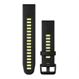 GARMIN QuickFit Band 20mm, Black/Electric Lime Silicone