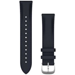 GARMIN Quick Release Bands 20 mm, Navy Italian Leather with Silver Hardware