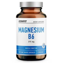 ICONFIT Magnesium B6, 375mg (90 Capsules) maisto priedas