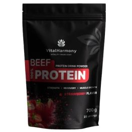 Vital Harmony Beff Protein 100%, Drink Powder 700g, Strawberry спортивное питание