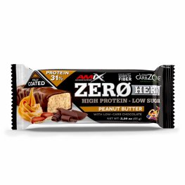 AMIX Low-Carb ZeroHero® Protein Bar 65g, Peanut Butter sportinė mityba