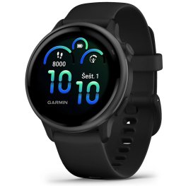 GARMIN Vivoactive 6, Black with Silicone Band sportinis laikrodis