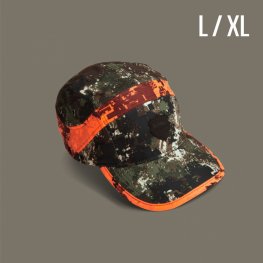 NORTHERN HUNTING ASLE cap in camouflage with orange, size L/XL rūbai