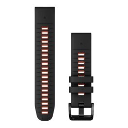 GARMIN QuickFit Band 22mm, Black/Flame Red Silicone