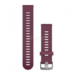 GARMIN Quick Release Band 20mm, Berry Silicone Band with Stainless Steel Hardware priedas