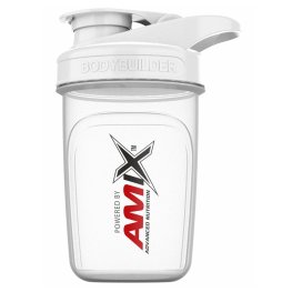 AMIX Bodybuilder Shaker 300ml, White sportinis buteliukas