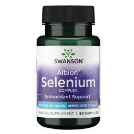 SWANSON Albion Selenium 200 mcg 90 Vegan Caps maisto priedas