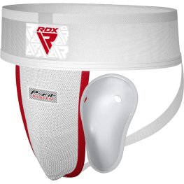 RDX H1 Groin Guard support with Gel Cup, White, M