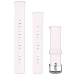GARMIN Quick Release Band 18mm, Blush Pink Silicone with Silver Hardware priedas