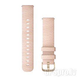 GARMIN Quick Release Band 20mm, Blush Pink Woven Nylon with Light Gold Hardware priedas