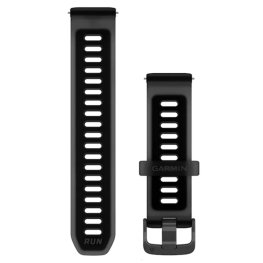 GARMIN Quick Release Band 20mm, Translucent Black/Black with Slate Hardware priedas