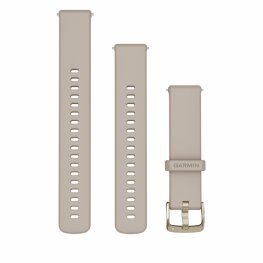 GARMIN Quick Release Band 18mm French Gray with Soft Gold Hardware priedas