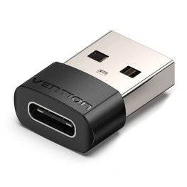 Vention USB 2.0 Male to USB-C Female Adapter Black PVC Type зарядное устройство