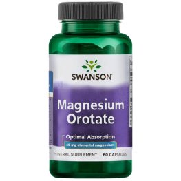 SWANSON Magnesium Orotate 654 mg 60 Caps maisto priedas