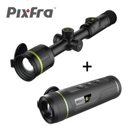 PIXFRA Pegasus P650 Pro thermal scope + Mile 2 PFI-M215 thermal camera termovizoriai taikiklis