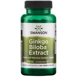 SWANSON Ginkgo Biloba Extract - Standardized 120 mg 100 Vegan Caps пищевая добавка