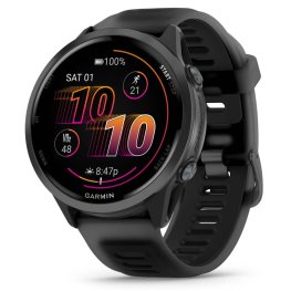 GARMIN Forerunner 570 - 47mm, Slate Gray Aluminium with Translucent Black/ Black Band Спортивные часы