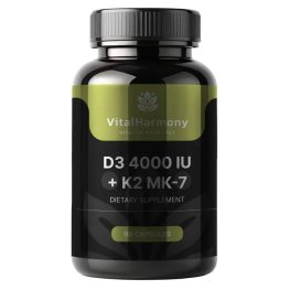 Vital Harmony D3 4000 + K2 - 90 Capsules maisto priedas