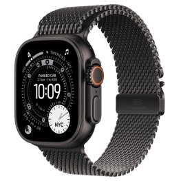 APPLE Watch Ultra 3 GPS + Cellular 49mm Black Titanium Case with Black Titanium Milanese Loop, M sportinis laikrodis