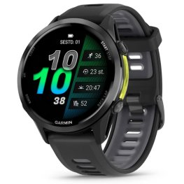 GARMIN Forerunner 970, Carbon Gray DLC Titanium, Black Case, Black/Translucent Whitestone Band sportinis laikrodis