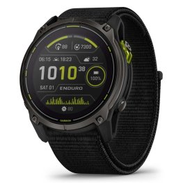 GARMIN Enduro 3 – 51 mm, Solar, Sapphire Carbon Gray DLC Titanium with Black UltraFit Nylon Strap Спортивные часы