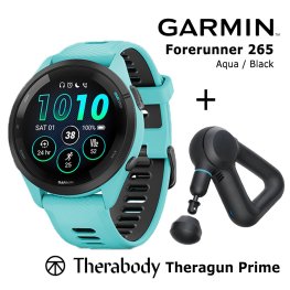 GARMIN Forerunner 265 Aqua, Black + Theragun Prime Спортивные часы