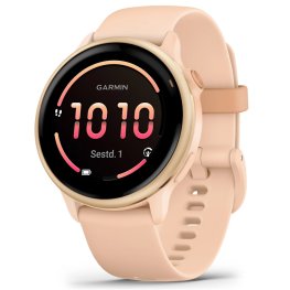 GARMIN Vivoactive 6, Pink Dawn with Silicone Band sportinis laikrodis