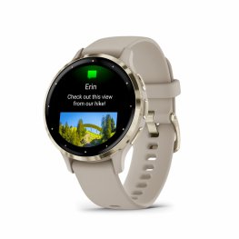 GARMIN Venu 3S, French Gray + Soft Gold sportinis laikrodis