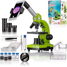 Bresser JUNIOR SEL BIOLUX GREEN + SET 40X-1600X mikroskopas