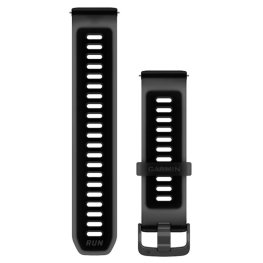 GARMIN Quick Release Band 22mm, Translucent Black/Black with Slate Hardware priedas