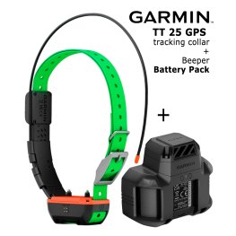 GARMIN Alpha TT 25 GPS Dog Tracking Collar + Beeper Battery Pack elektrinė apykaklė