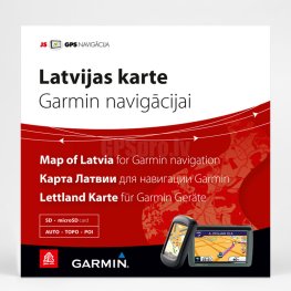 Jana Seta Latvijas karte Garmin navigācijai priedas