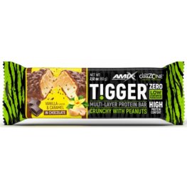 AMIX TiggerZero Multi-Layer Protein Bar 60g, Vanilla & Caramel sportinė mityba