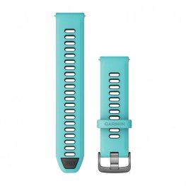 GARMIN Quick Release Band 22mm, Aqua/Black with Slate Hardware priedas