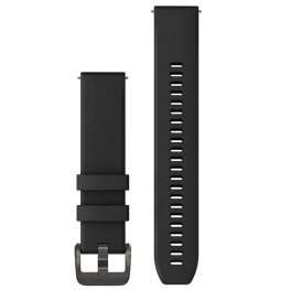 GARMIN Quick Release Band 20mm, Black Silicone with Black Hardware