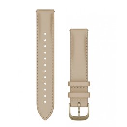 GARMIN Quick Release Band 18mm, Light Sand Leather with Cream Gold Hardware