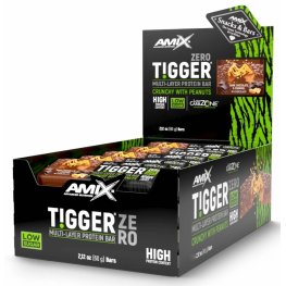 AMIX TiggerZero Multi-Layer Protein Bar 15x60g, Dark Chocolate & Caramel sportinė mityba