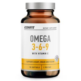ICONFIT Omega 3, 6 & 9 with Vitamin E. Softgel 1000mg, N90 пищевая добавка